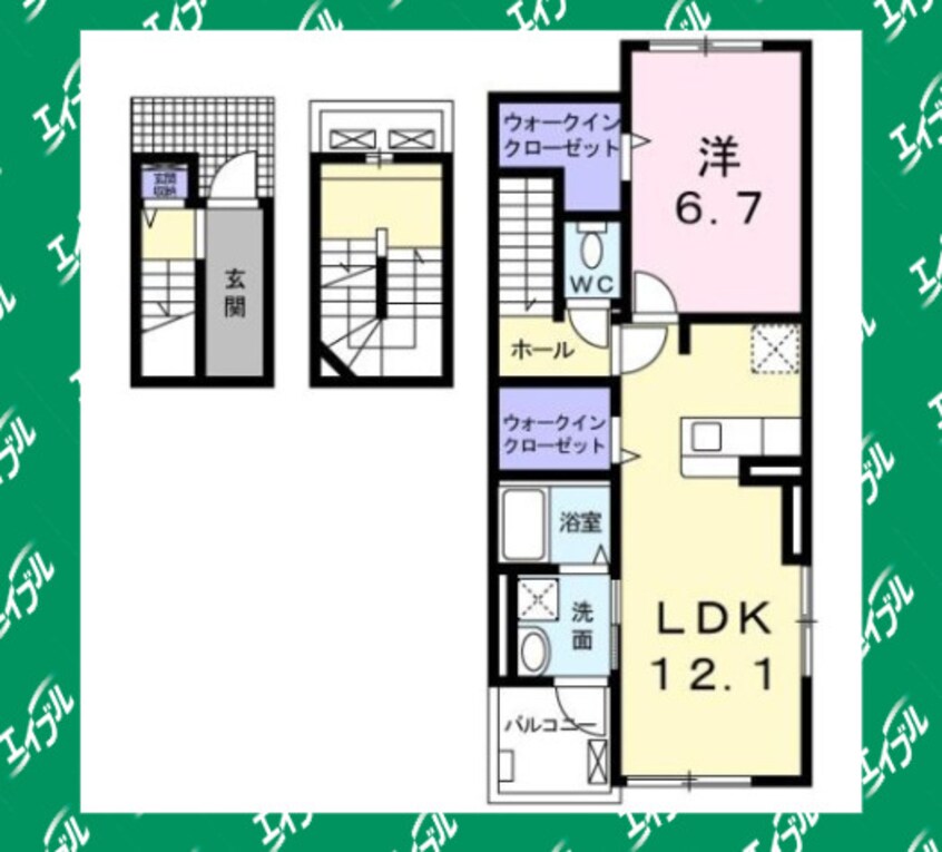 間取図 ブラウベルク浦里Ⅱ