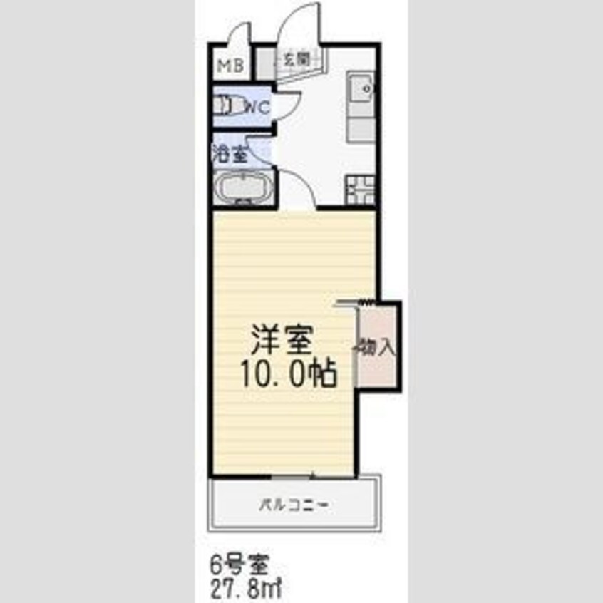 間取図 名古屋市営地下鉄名城線/平安通駅 徒歩5分 7階 築34年