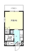 メゾンミレー 1Kの間取り
