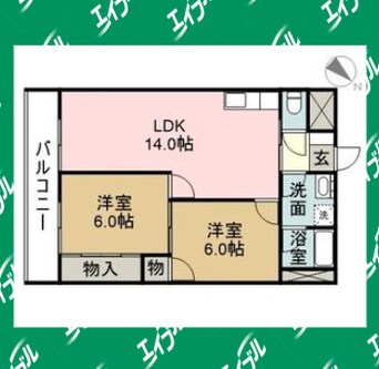 間取図 バロワール宝神