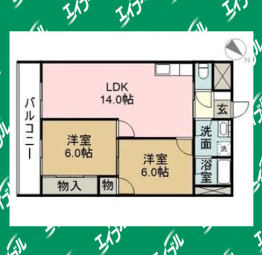 間取図 バロワール宝神