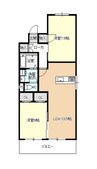 高杉ハイツ丹羽 2LDKの間取り