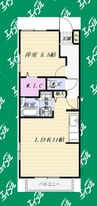 近鉄名古屋線/伏屋駅 徒歩19分 2階 築19年 1LDKの間取り