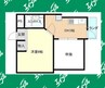 名鉄名古屋本線/本笠寺駅 徒歩4分 3階 築41年 1Kの間取り