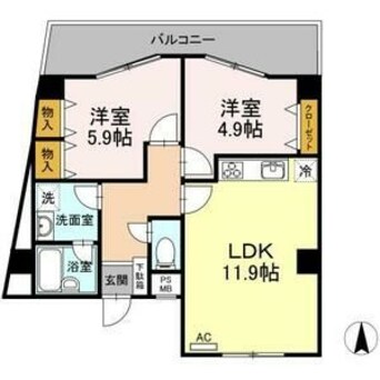 間取図 名古屋市営地下鉄桜通線/高岳駅 徒歩2分 6階 築29年