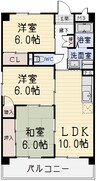 ６清邦ビル 3LDKの間取り