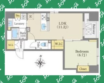 間取図 ルーエ錦