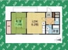 長井マンション 1LDKの間取り