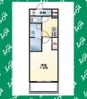 NEUA　NARUMI 1Kの間取り