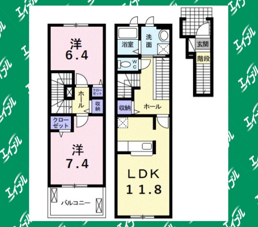 間取り図 ＣｏｔｔｏｎＨｉｌｌｓ　Ⅱ