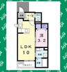 クレール 1LDKの間取り