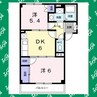 ドリ－ムキャッスル 2DKの間取り