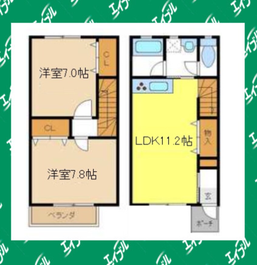 間取図 プレール菊住