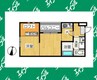 サンライズ豊田 1DKの間取り
