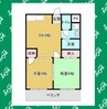メゾン赤坪 2DKの間取り