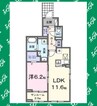 ルミナーレ・光 1LDKの間取り
