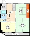 名古屋市営地下鉄鶴舞線/荒畑駅 徒歩5分 4階 築52年 3DKの間取り