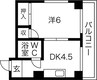 平田ビル 1DKの間取り