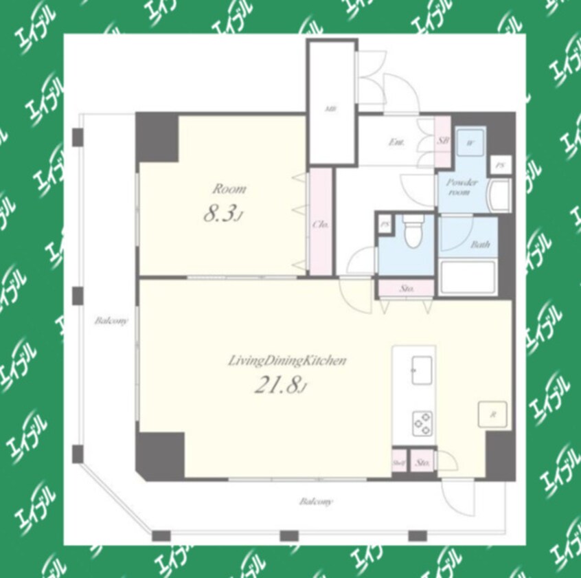 間取図 名古屋市営地下鉄桜通線/丸の内駅 徒歩1分 13階 築6年