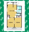 ファミールはらた 2LDKの間取り