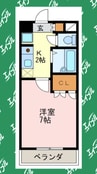エクセルシオール金山 1Kの間取り
