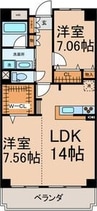 Primavera 2LDKの間取り