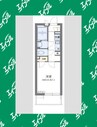 クレイノ蔦元 1Kの間取り