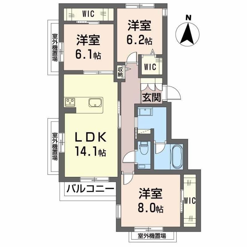 間取図 名古屋市営地下鉄桜通線/桜山駅 徒歩3分 2階 1年未満