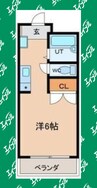 フォレストK3 1Rの間取り