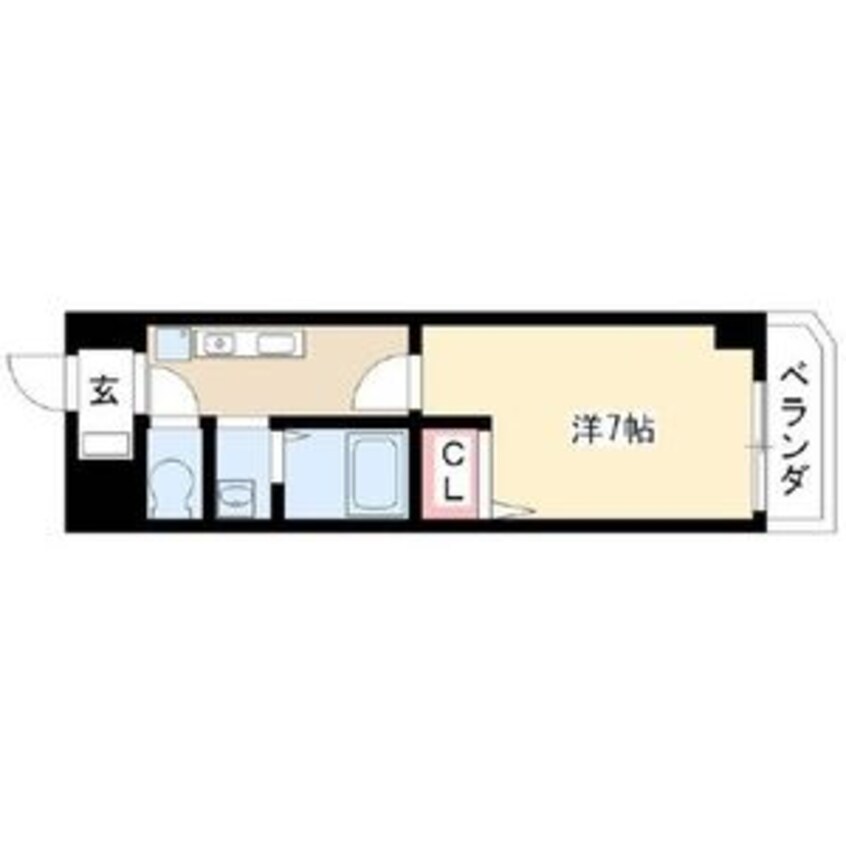 間取図 名古屋市営地下鉄桜通線/国際センター駅 徒歩8分 6階 築24年
