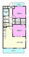 ラスターハイツⅡ 2LDKの間取り