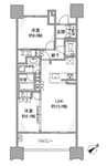 ザ・パークハウス名古屋 2LDKの間取り