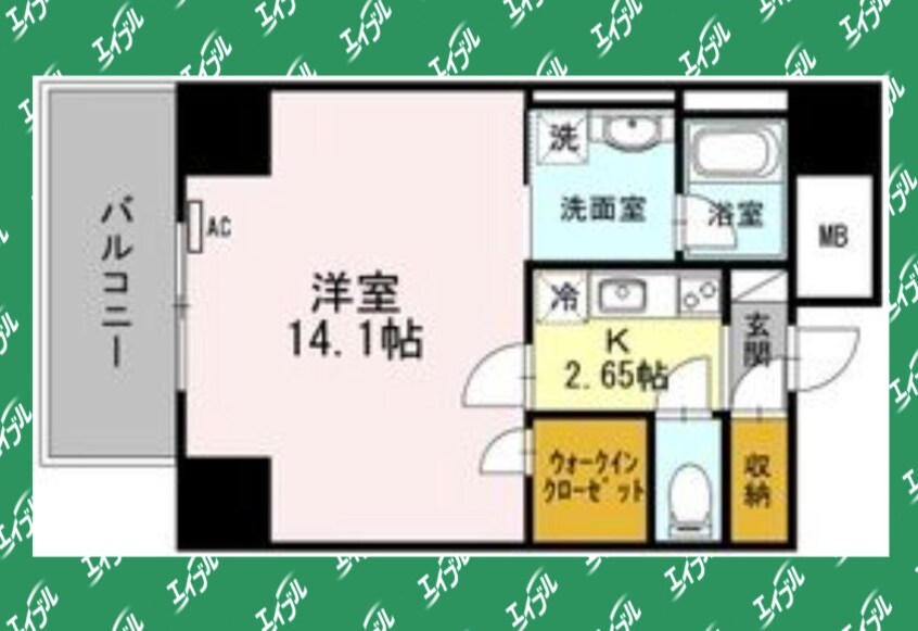間取図 名古屋市営地下鉄名城線/久屋大通駅 徒歩4分 9階 築11年