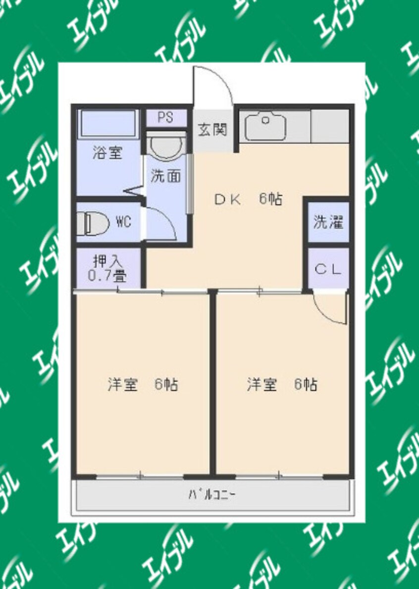 間取図 名古屋市営地下鉄名城線/東別院駅 徒歩11分 4階 築42年