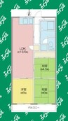名古屋市営地下鉄東山線/高畑駅 徒歩15分 1階 築39年 3LDKの間取り