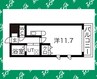 プランドール荒子川公園 1Rの間取り