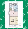 フィープル一社 1DKの間取り