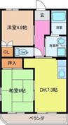 名古屋市営地下鉄東山線/八田駅 徒歩17分 2階 築26年 2DKの間取り