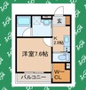 Ecrasole安城 1Kの間取り