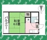 フォーブル平松 1Kの間取り