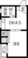 名古屋市営地下鉄桜通線/車道駅 徒歩12分 2階 築57年 1Kの間取り