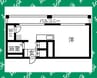 池下ホームズ 1DKの間取り