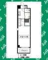 プルミエコート 1Kの間取り