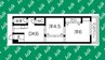 レジデンス輝鳴 2DKの間取り