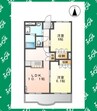 グランディール東海 2LDKの間取り