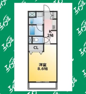間取図 コモン・ガル小垣江(V)