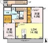 名古屋市営地下鉄桜通線/桜山駅 徒歩11分 2階 1年未満 2LDKの間取り