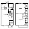 NEXUS浮野 2LDKの間取り