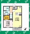 ラ・メール知多 1LDKの間取り