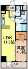 名古屋市営地下鉄東山線/伏見駅 徒歩6分 5階 築19年 1LDKの間取り